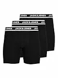 JACK & JONES JACSOLID Boxer Briefs 3 Pack Caleçon Boxeur, Black/Pack : Black-Black, XXL Hommes