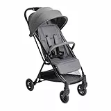 Chicco Poussette Urbino, 0 plus Mois - 22 Kg, Poussette Bebé Légere et Compacte, Confortable, Pliage d'une seule main, Capote Extensible avec Protection Contre la Pluie UV50 Plus, Repose-Jambes, Gris