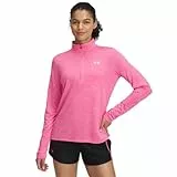 Under Armour Femme Tech 1/2 Zip- Twist Chemise, Super Rose / / Blanc, XS EU