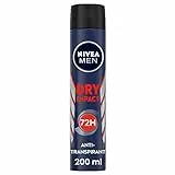 NIVEA MEN Déodorant Spray Dry Impact (1 x 200 ml), déodorant homme protection efficace 72 h, anti-transpirant aisselles testé et approuvé dans les situations du quotidien