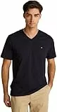 Tommy Hilfiger T-Shirt Manches Courtes Homme Essential Tee avec Col en V, Bleu (Desert Sky), XL