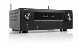 Denon AVR-X2800H Dab Amplificateur AV Home Cinéma 7.2 Canaux, 150W, HDMI 8K, HEOS Multiroom, Dolby Atmos, DTS:X, Radio Dab+, Wi-FI, Bluetooth - Noir