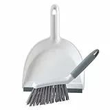 Beldray Anti-Bac Ensemble Balayette à Main, Mini-Pelle et Brosse Antibactérienne, Design Poignée Ergonomique, Blanc/Gris, Idéale pour la Poussière et Les Poils d'animaux, LA082664UFEU7