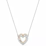 Swarovski Collier Swarovski Infinity, Cœur, Blanc, Finition mix de métal
