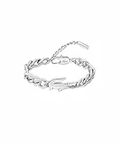 Lacoste Bracelet en Chaîne Pour Homme et Femme Collection CROCODILE en Acier Inoxydable avec un Charm en forme de Crocodile - 2040373