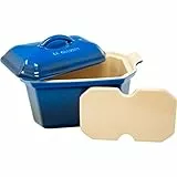 Le Creuset Heritage Terrine en grès avec presse, 3/4 litres, Lapis