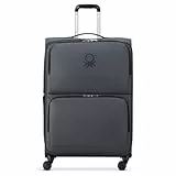DELSEY Paris x United Colors of Benetton - UCB SOFTSIDE - Valise soute Souple 76 cm x 50 cm x 36 cm - 112 L - XL - Noir