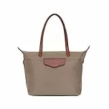 Hexagona - Sac cabas porté épaule - Compatible format A4 et téléphone portable - Pour Femme - Collection Pop - Taupe