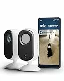 Arlo Essential 3 Indoor FHD, Caméra de Surveillance WiFi Intérieure pour Animaux de Compagnie, Vision Nocturne, Audio bidirectionnel, avec obturateur d'objetif, Essai Secure Inclus, 2 Caméra Blanc