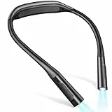 Glocusent Lampe de Lecture pour Liseuse et Livre - Lampe à Suspendre Rechargeable 100h, Lumière Réglable (5 Niveaux & Couleurs) pour Lecture Nuit, Couture. Léger et Confortable
