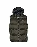 Schott NYC Mixte Idaho2v GILET DOUDOUNE A CAPUCHE SCHOTT, Kaki, S EU