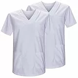 Misemiya - Pack 2 Pcs - SANITAIRE CASACA Unisexe Uniformes SANITAIRES Uniforme SANITAIRE Uniforme MEDICALE - Réf 817 * 2 - XX-Large, Blanc 21
