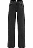 MUSTANG Style Medley Wide Leg Jeans, Gris foncé 787, 32W x 32L Femmes