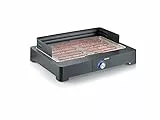 SEVERIN Barbecue électrique 2 200 W avec grille en inox, Barbecue de table avec pare-vent amovible, eBBQ avec bac à eau pour utilisation en intérieur et extérieur, Noir, PG 8565