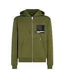 KARL LAGERFELD JEANS Homme Sweat À Capuche avec Logo Box Coupe Régulière, Vert, XXL