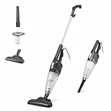Amazon Basics Aspirateur balai, appareil 2 en 1 avec câble, moteur ECO, filtre HEPA, léger, Noir