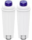 Lot de 2 Fltres à Eau pour Machine à Café DeLonghi DLSC002 pour De'Longhi ECAM, ETAM, EC, BC Series