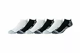 Amazon Essentials Chaussettes De Sport Confortables Rembourrées À Languette avec Zones De Performance Homme, 6 Paires, Blanc/Noir, 38.5-46