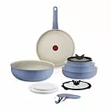 Tefal Ingenio Serenity, Batterie de cuisine 11pièces, Revêtement antiadhésif, Induction, Empilable, L829SB04