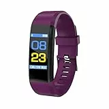 Bracelet connecté avec moniteur de fréquence cardiaque, de pression artérielle, de fitness pour montre intelligente Fitbits, bracelet Bluetooth avec moniteur de sommeil, compteur de pas, étanche IPX7