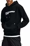 Karl Lagerfeld Jeans Homme Sweat À Capuche avec Logo Essentail Coupe Régulière, Noir, M