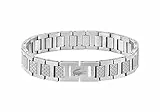 Lacoste Bracelet à Maillons pour Homme Collection METROPOLE en Acier Inoxydable Embelli avec Motif Petit Piqué - 2040117