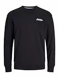 JACK & JONES Crew Neck Jjbeau Sweat à col Rond, Noir, L Homme