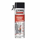 Rubson Mousse Expansive Grandes Cavités (aérosol de 550 ml) – Mousse polyuréthane de remplissage à forte expansion – Isolant blanc applicable dans tous les sens