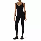 Amazon Essentials Combinaison Longue et Moulante Active FormFlex avec Soutien-Gorge Intégré, Ultra Douce Femme, Noir, XXL