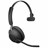 Jabra Evolve2 65 Casque PC Sans Fil - Casque Certifié Microsoft Teams Mono Écouteur avec Batterie Longue Durée - Adaptateur Bluetooth USB-C - Noir