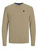 JACK & JONES Knit V-Neck Jprbluronaldo Prau25 Pull en Tricot à col en V, Lark, L Homme