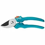 Gardena Sécateur de jardin EasyCut: coupe en dérivation, diamètre de coupe 20 mm, poignées ergonomiques, lames PowerCoating, qualité durable (12230-20)