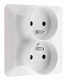 Zenitech - Double prise 2P+T 16A monoposte - Blanc - Artezo