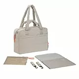 LÄSSIG Bolso cambiador avec asa de transporte et matelas à langer, fixation pour poussette, hydrofuge/GRE Everyday Bag beige