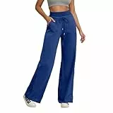 Pantalon Large Femme Pantalon Femme Grande Taille Fluide De Jogging Ample Bas Large Detente Sport Léger Élastique Pantalons Chic Et Elegant Hiver Survetement Vêtements Randonnée Yoga Baggy Elastique,M