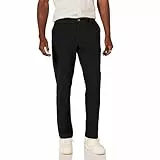 Amazon Essentials Pantalon Chino Extensible, Style décontracté, Coupe Slim Homme, Noir, 32W / 32L