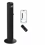 LEVOIT Ventilateur Colonne WiFi Silencieux 25dB, 108 cm pour Grande Pièce, Contrôle par App Alexa, avec 7.9m/s DC, 12 Vitesses de Vent, Oscillant à 90°, Ajusteur Haut et Bas 60° pour Maison