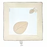 DOUDOU ET COMPAGNIE - Tapidou Beige HAPPY WILD - 100x100cm - Pour Bébé 0-6 Mois -Tapis d'Eveil Confortable pour Jeu et Motricité - Tapis Rembourré Adapté au Parc - Cadeau De Naissance - DC4044