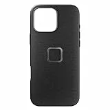 Peak Design SlimLink Coque de téléphone portable pour iPhone 16 Pro Max Gris anthracite Profil fin Protection contre les chutes Coque en tissu résistant aux intempéries Se connecte aux supports et