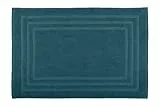 Stof - Tapis de Bain - Taille 45x70 cm - 100% Coton Bio - Couleur Petrole - Modèle Lagune - Linge pour la Maison - Doux et Confortable - Idéal pour la Salle de Bain