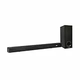 Metronic 477592 Barre de Son TV avec Caisson Basses Filaire, Bluetooth 5.3, Enceinte Home Cinema Type Soundbar pour Téléviseur Toutes Marques, Télécommande, Montage Mural avec Kit ou à Poser