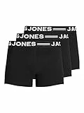 Jack & Jones Homme Sense Trunks 3-pack Boxer, Black/Black Waistband, M EU