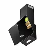 CIARRA CBCB6750 Hotte Aspirante Inclineé 60cm 350 m³/h - Hotte de Cuisine Classe A - Hotte de Cusine Silencieuse - Recyclage ou Evacuation - Hotte Noire Décorative