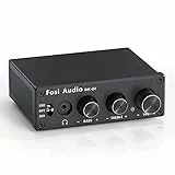 Fosi Audio Q4 Amplificateur de Casque, Amplificateur de Casque DAC USB 192 kHz, Entrées USB/Optiques/Coaxiales vers AUX/RCA/Sortie 3,5 mm, Ampli DAC de Jeu pour PS5/PC/MAC/Haut-Parleurs Actifs