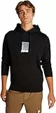 Calvin Klein Sweat à Capuche Homme Brush Stroke Graphic en Coton, Noir (CK Black), XL
