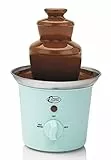 Bestron Fontaine à chocolat, 3 étages, petite fontaine à chocolat avec fonction de maintien au chaud, 60 watts, couleur: menthe