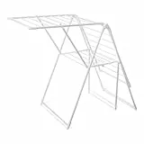 Amazon Basics Séchoir à Linge, Pliable, en métal, à Deux Ailes, 154,9 x 59,9 x 99,8 cm, Blanc