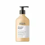 L'Oréal Professionnel, Shampoing Réparateur Instantané, Cheveux Secs & Abîmés, Nourrit Intensément la Fibre, Répare & Renforce les Zones Fragilisées, Absolut Repair, Serie Expert, 500ml