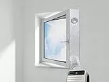HOOMEE Joint de fenêtre Universel VP pour climatiseur Portable, Joint d'étanchéité Universel, calfeutrage, adapté aux fenêtres à battants encastrées d’Un périmètre de 500 cm, Installation Facile