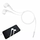 Generic Écouteurs intra-auriculaires filaires - USB C et prise jack 3,5 mm - Blanc - Écouteurs confortables avec suppression du bruit - Idéal pour ordinateurs portables et smartphones